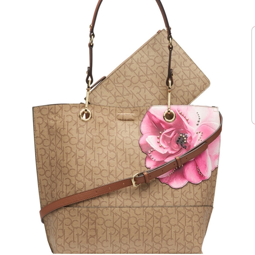 NWT Calvin Klein Flower Tote